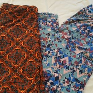2 pair slightly faded Lularoe TC leggings